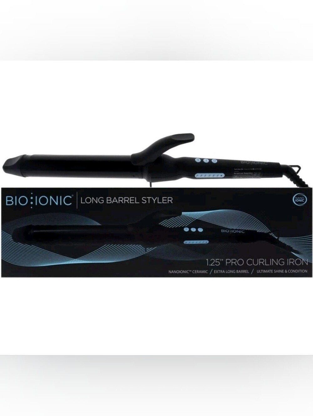 Bio Ionic Long Barrel Styler 1.25" Pro Curling Iron